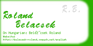 roland belacsek business card